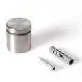 Outwater Round Standoffs, 3/4 in Bd L, Stainless Steel Brushed, 1 in OD 3P1.56.00108